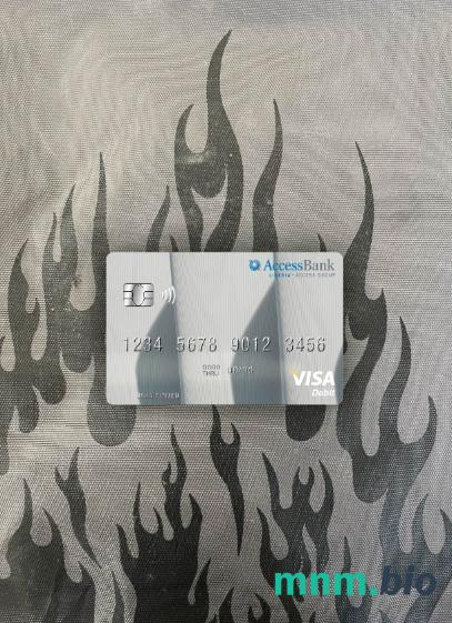 Liberia Access bank visa obciążyć card wygląd fotograficzny skan PSD + zdjęcie